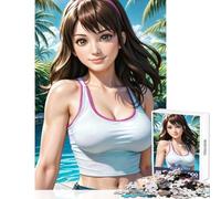 Rompecabezas de 1000 Piezas para Adolescentes Hitomi Or Alive Juguetes antiestrés Regalos para Mujeres y Hombres Juego práctico para cumpleaños y Navidad tamaño 50x75cm