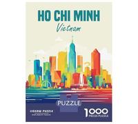 Rompecabezas De 1000 Piezas para Adolescentes Ho Chi Minh Vietnam Rompecabezas para Adultos Juego Familiar Decoración del Hogar Regalos para Reducir El Estrés 38x26cm/1000pcs