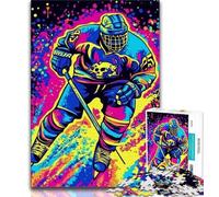 Rompecabezas de 1000 Piezas para Adolescentes, Hockey sobre Hielo, Juegos Divertidos, decoración de Pared, cumpleaños y Navidad (tamaño 75x50cm)