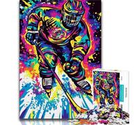 Rompecabezas de 1000 Piezas para Adolescentes, Hockey sobre Hielo, para Adultos, Ideal para aliviar el estrés, desafío difícil, Regalo de Amigo Secreto (tamaño 38x26cm)
