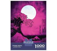 Rompecabezas De 1000 Piezas para Adolescentes Hokusai Wave Off Kanagawa Rompecabezas para Adultos Juegos Relajantes Vacaciones En Casa Matar El Tiempo Desafiante De Completar 52x38cm/1000pcs