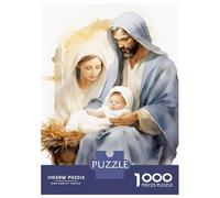 Rompecabezas De 1000 Piezas para Adolescentes Holy Family Painting - Nativity Scene Rompecabezas para Adultos Juguetes De Bricolaje Montaje De Patrones Ayuda A Ejercitar El Cerebro 52x38cm/1000pcs