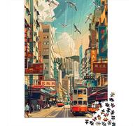 Rompecabezas De 1000 Piezas para Adolescentes Hong Kong Cityscape-4 Rompecabezas para Adultos Juego Práctico Montaje De Patrones Diversión En Casa Actividades, 70x50cm/1000pcs