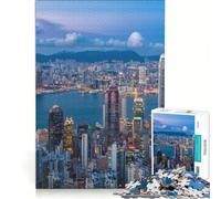 Rompecabezas de 1000 Piezas para Adolescentes Hong Kong Juegos relajantes Actividades Divertidas para Hacer en casa un Gran Regalo para los Amantes de los Videojuegos 38x26cm
