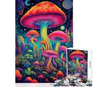 Rompecabezas de 1000 Piezas para Adolescentes Hongos psicodélicos No es un Juego práctico Regalo de cumpleaños Decoración para el hogar Juguetes Entrena tu Cerebro y Tus Manos (38x52cm)
