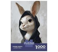 Rompecabezas De 1000 Piezas para Adolescentes Hoodie Hare Rompecabezas para Adultos Juegos Divertidos Decoración Ayuda A Ejercitar El Cerebro 52x38cm/1000pcs