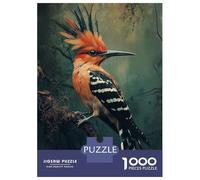 Rompecabezas De 1000 Piezas para Adolescentes Hoopoe Bird on Branch Rompecabezas para Adultos Juego De Ingenio Decoración Ayuda A Ejercitar El Cerebro 70x50cm/1000pcs