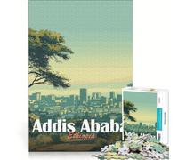 Rompecabezas de 1000 Piezas para Adolescentes: Horizonte de Addis Abeba Juegos relajantes, desafiantes para completar y Que fomentan el Amor Entre Parejas 38x26cm
