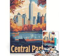 Rompecabezas de 1000 piezas para adolescentes: Horizonte de Central Park Nueva York Decoración de pared para juguetes Entrena tu cerebro y tus manos Un regalo ideal para los amantes de los videojuegos