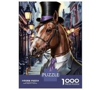 Rompecabezas De 1000 Piezas para Adolescentes Horse British Rompecabezas para Adultos Juego Familiar Desafío Difícil 38x26cm/1000pcs