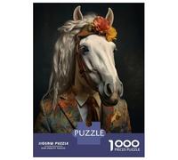 Rompecabezas De 1000 Piezas para Adolescentes Horse in Boho Suit Rompecabezas para Adultos Juegos Relajantes Regalos para Mujeres Diversión En Casa Actividades, 52x38cm/1000pcs