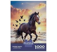 Rompecabezas De 1000 Piezas para Adolescentes Horse Running On The Beach Rompecabezas para Adolescentes Juego De Ingenio Regalos para Mujeres Actividades Divertidas En Casa 52x38cm/1000pcs