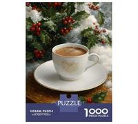 Rompecabezas De 1000 Piezas para Adolescentes Hot Chocolate with Holly Rompecabezas para Adultos Juego De Ingenio Análisis Y Lógica Actividades Divertidas En Casa, 70x50cm/1000pcs