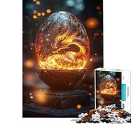 Rompecabezas de 1000 Piezas para Adolescentes Huevo de dragón con Aura Brillante Juguete Educativo para Juegos de desafío Juego Educativo para la diversión Familiar Gran Regalo (Tamaño 38x26cm)
