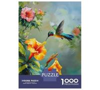 Rompecabezas De 1000 Piezas para Adolescentes Hummingbird and Flowers Rompecabezas para Adultos Juego Práctico Ensamblaje De Patrones Regalo De Cumpleaños, Regalos, 70x50cm/1000pcs