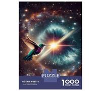 Rompecabezas De 1000 Piezas para Adolescentes Hummingbird in Space Rompecabezas para Adolescentes Juego Familiar Mejora La Memoria Cumpleaños Y Navidad 38x26cm/1000pcs