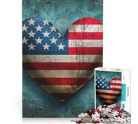 Rompecabezas de 1000 Piezas para Adolescentes I Love America, Juego práctico, de análisis y lógica, Ideal para Decorar el Escritorio 50x75cm