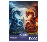 Rompecabezas De 1000 Piezas para Adolescentes Ice and Fire Dragons Confrontation Rompecabezas para Adultos Juegos Familiares Regalos para Mujeres Cumpleaños 52x38cm/1000pcs