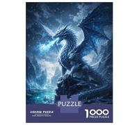 Rompecabezas De 1000 Piezas para Adolescentes Ice Dragon Breathing Frost Rompecabezas para Adultos Juegos Relajantes Decoración Interacción Entre Padres E Hijos 70x50cm/1000pcs