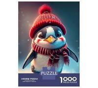 Rompecabezas De 1000 Piezas para Adolescentes Ice Skating Penguin Rompecabezas para Adultos Juguete Decoración De Pared Decoración De Pared Juego Desafiante Regalos 70x50cm/1000pcs