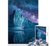 Rompecabezas de 1000 Piezas para Adolescentes Iceberg Cielo Estrellado Juguetes antiestrés Juguetes de dificultad Alta (38x26cm)