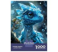 Rompecabezas De 1000 Piezas para Adolescentes Icy Blue Baby Dragon Rompecabezas para Adultos Juegos Relajantes Decoración De Pared 38x26cm/1000pcs