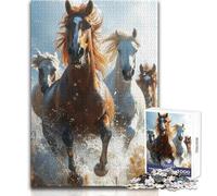 Rompecabezas de 1000 Piezas para Adolescentes, Ideal para Aprender Caballos, Juego Educativo, Regalo de cumpleaños (tamaño 50x75cm)