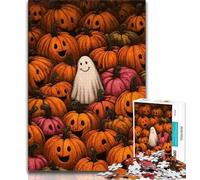 Rompecabezas de 1000 piezas para adolescentes,ideal para Halloween,con temática de calabaza y alma,ideal para adultos,para aliviar el estrés,pasar el rato y entretenerse entre padres e hijos (38x26cm)