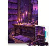 Rompecabezas de 1000 Piezas para Adolescentes,Ideal para la habitación de brujería a la luz de Las Velas,decoración,Juguete para ejercitar la Mente,Juego para Relajarse,Regalo Divertido de Navidad
