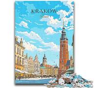 Rompecabezas de 1000 Piezas para Adolescentes, Ideal para Viajes a Polonia y Cracovia Un desafío difícil y antiestrés Decoración hogar (38x52cm)