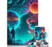 Rompecabezas de 1000 Piezas para Adolescentes, Ideal para Viajes espaciales, para aliviar el estrés, Pasar el rato y Decorar el hogar (tamaño 75x50cm)