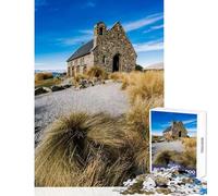 Rompecabezas de 1000 Piezas para Adolescentes Iglesia del Buen Pastor Juego Educativo para la diversión Familiar Juguetes antiestrés Que estimulan el intelecto (50x75cm)