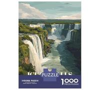 Rompecabezas De 1000 Piezas para Adolescentes Iguazu Falls Argentina Brazil Rompecabezas De Juguete para Decoración De Pared Desafío Difícil Regalo De Cumpleaños, Regalos, 70x50cm/1000pcs