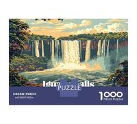 Rompecabezas De 1000 Piezas para Adolescentes 'Iguazu Falls Poster Rompecabezas para Adultos Juegos Relajantes Que Mejoran La Memoria Regalos para Reducir El Estrés 70x50cm/1000pcs