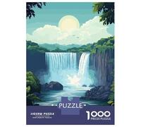 Rompecabezas De 1000 Piezas para Adolescentes Iguazu Falls Poster Rompecabezas para Adultos Juguete Decoración De Pared Decoración Cumpleaños, Navidad 38x26cm/1000pcs