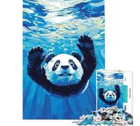 Rompecabezas de 1000 Piezas para Adolescentes ilustración de un Panda Nadando bajo el Agua desafío para la Inteligencia Cerebral Juguetes adictivos Juegos relajantes decoración de Pared Excelentes
