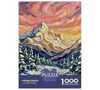 Rompecabezas De 1000 Piezas para Adolescentes Impasto Winter Mountain Landscape Painting Rompecabezas para Adultos Juegos Relajantes Desafío Difícil Diversión En Casa Actividades, 70x50cm/1000pcs