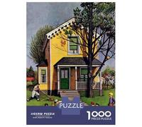 Rompecabezas De 1000 Piezas para Adolescentes In The Backyard Rompecabezas para Adultos Juegos Relajantes Vacaciones En Casa Matar El Tiempo 52x38cm/1000pcs