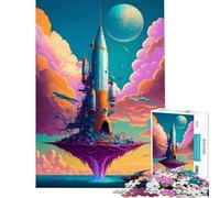 Rompecabezas de 1000 Piezas para Adolescentes Increíble Rompecabezas Rocket The Sea para Adultos Juego práctico de análisis y lógica Regalos para Reducir el estrés (tamaño 38x52cm)