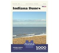 Rompecabezas De 1000 Piezas para Adolescentes Indiana Dunes National Park Travel Art Rompecabezas para Adultos Juegos Relajantes Alivia El Estrés Diversión En Casa Actividades, 52x38cm/1000pcs