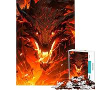 Rompecabezas de 1000 Piezas para Adolescentes Inferno Dragon Unleashed Rompecabezas Familiar Decoración del hogar Interacción Entre Padres e Hijos (Tamaño 50x75cm)