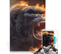 Rompecabezas de 1000 Piezas para Adolescentes Inferno Roar Monkey Kong, Juego Imposible, Entrena tu Cerebro y Tus Manos, Regalo de cumpleaños, Regalos 50x75cm