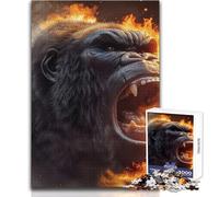 Rompecabezas de 1000 Piezas para Adolescentes Inferno Roar Monkey Kong Tardes relajantes Ajuste Corte de precisión Juguete de Juego Tamaño 38x52cm