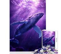 Rompecabezas de 1000 Piezas para Adolescentes Inmersión cósmica de la Ballena Juegos relajantes Que mejoran la Memoria Juguetes de decoración para el hogar Entrena tu Cerebro y Tus Manos (75x50cm)