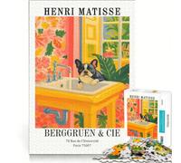 Rompecabezas de 1000 Piezas para Adolescentes Inspirado en el Cuadro Perro en el Lavabo de Henri Matisse Juego Educativo Actividades Divertidas para Hacer en casa Que fortalece el Amor Entre Parejas