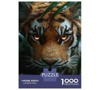 Rompecabezas De 1000 Piezas para Adolescentes Intense Tiger Gaze in Jungle Rompecabezas para Adultos Juego De Ingenio Una Obra De Arte Gran Regalo para Jugar 52x38cm/1000pcs