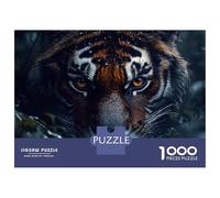 Rompecabezas De 1000 Piezas para Adolescentes Intense Tiger Portrait Rompecabezas para Adolescentes Juego Práctico Desafío Difícil Oferta como Regalo para Toda La Familia 70x50cm/1000pcs