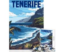 Rompecabezas de 1000 Piezas para Adolescentes Isla de Tenerife España Juguetes antiestrés Ideas de Regalo Juego Familiar Entrena tu Cerebro y Tus Manos tamaño 38x26cm