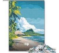 Rompecabezas de 1000 Piezas para Adolescentes, Isla Paraíso de Fiji, Juguetes educativos, Juegos para aliviar el estrés, interacción Entre Padres e Hijos, 50x75cm