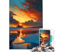 Rompecabezas de 1000 Piezas para Adolescentes Islandia Lago y montañas Difícil y desafiante Una Obra de Arte Juegos Divertidos Apto para Mayores de 14 años 38x52cm